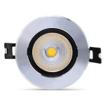 Spot LED 7W COB Rotund Mobil Argintiu - Negru